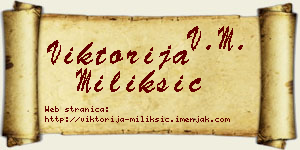 Viktorija Milikšić vizit kartica